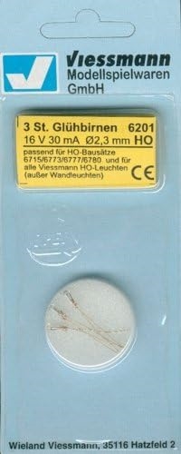 Viessmann 6201 3 Glühlampe klar T 3/4, 2,3mm