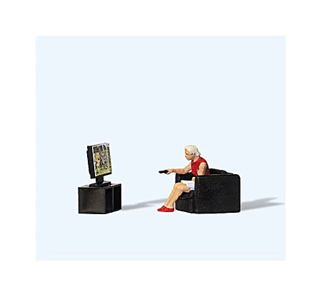 Preiser 28259 Vor dem Fernseher, H0