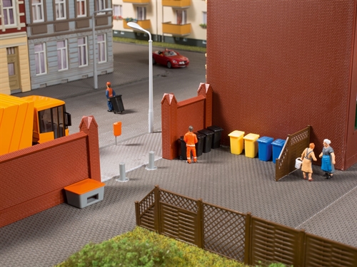 Auhagen 41649 Abfalleimer und Zubehör, H0