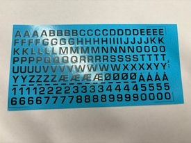 DMC Decals 41s RDAF Buchstaben und Zahlen - Schwarze Decals, 6 mm hoch