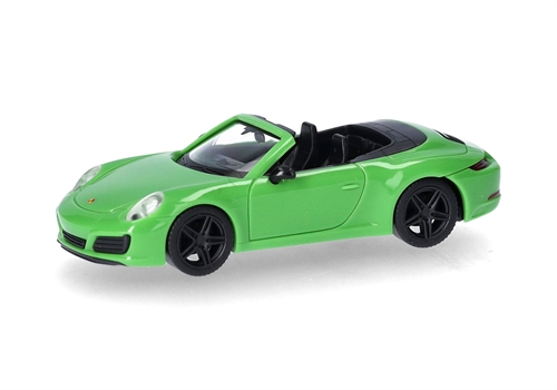 Herpa 420365 Porsche 911 (991) Carrera 2 Cabrio, Lizard Green, H0