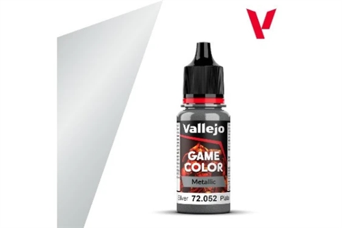 Vallejo 72052 Spielfarbe Metallic Silber 18ml (121)