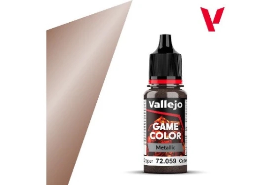 Vallejo 72059 Game Color Metallic Hammered Copper 18ml (128)