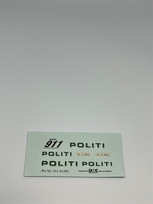 DMC Decals DP 112-091 Politi 1:43