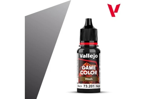 Vallejo 73201 Game Color Wash schwarz 18ml (88)