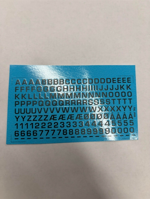 DMC Decals 44s RDAF Buchstaben und Zahlen - Schwarze Decals, 4 mm hoch