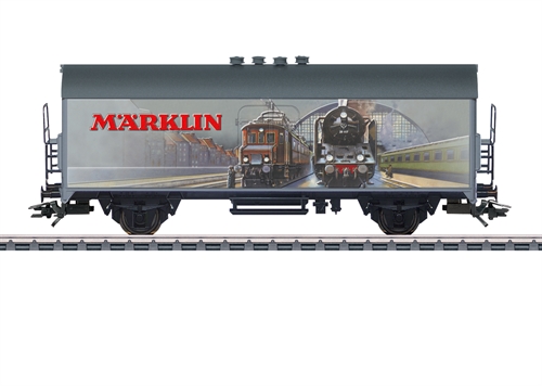 Märklin 45900 2-achsiger gedeckter Güterwagen Bauart Ibopqs mit Aufdruck der Titelseite des Märklin-Hauptkatalogs von 1929