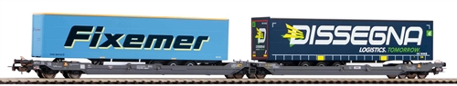 Piko 24605 Taschenwagen T3000e Hupac mit Dissegna & Fixemer Trailern 