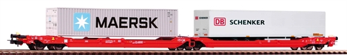 Piko 24619 Taschenwagen T3000e mit 1 PNO Trailer und 1 40' Container Maersk 