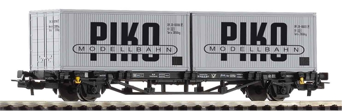 Piko 27709 Containertragwagen DR IV 2 x 20\' Container "VEB PIKO"´