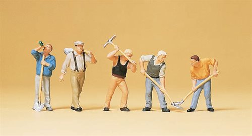 Preiser 10461 Arbeiter, fünf Figuren, H0
