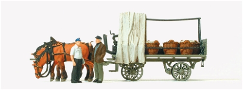 Preiser 30449 Plattformwagen mit Gemüseladung, H0