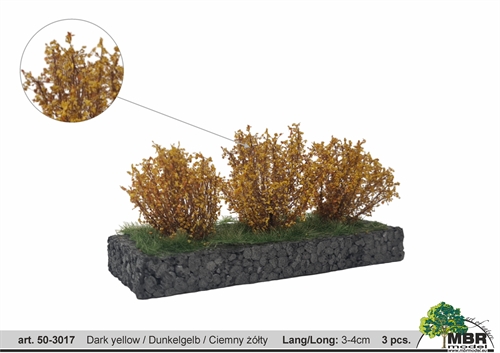 mbr 50-3017 Mittelgroße Büsche, dunkelgelb, 3-4 cm hoch