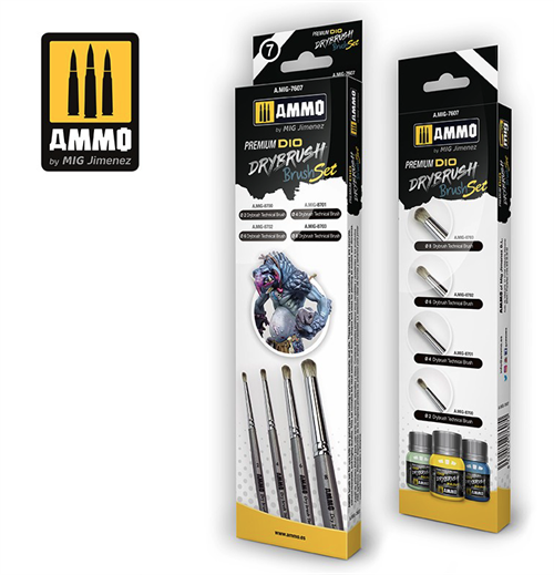 Ammo by MIG 7607 Premium Dio Trockenbürstenset