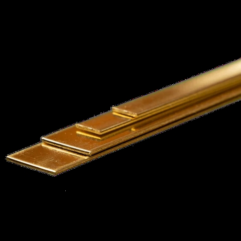K&S Metal 5078 Messingstreifen. 2 Stück. 0,032 mm x (6,35 mm & 12,7 mm) x 304,8 mm