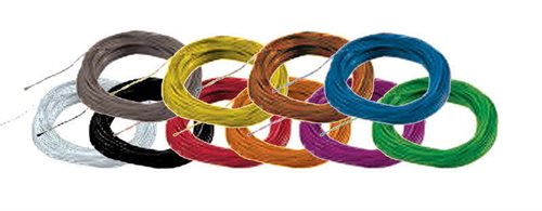 ESU 51940 Hochflexibles Kabel mit einem Durchmesser von nur 0,5 mm, 10 Meter WEISSE Farbe