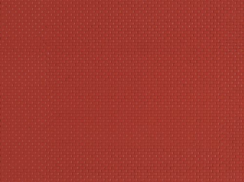Auhagen 52412 Dekorplatte, Kunststoff, Mauerplatte, rot, Größe 100 x 200 mm H0/TT