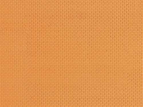 Auhagen 52413 Dekorplatte, Kunststoff, Mauerplatte, gelb, Größe 100 x 200 mm H0/TT