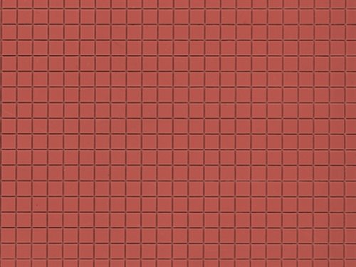 Auhagen 52422 Dekoteller, Kunststoff, Fliesen, braun, Größe 100 x 200 mm H0/TT