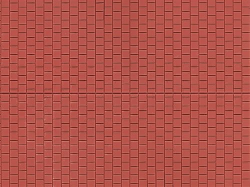 Auhagen 52424 Dekoteller, Kunststoff, Fliesen, braun, Größe 100 x 200 mm H0/TT