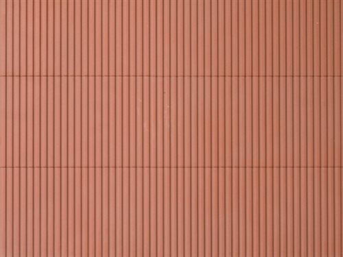 Auhagen 52432 Dekorplatte, Kunststoff, Trapezplatte für Wand und Dach. braun, Größe 100 x 200 mm H0/TT