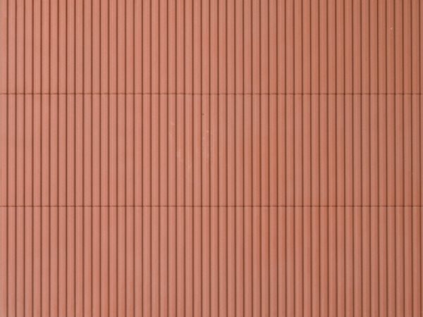 Auhagen 52432 Dekorplatte, Kunststoff, Trapezplatte für Wand und Dach. braun, Größe 100 x 200 mm H0/TT
