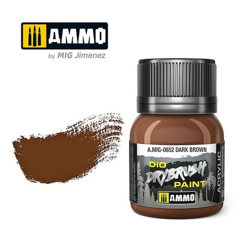 AMMO of Mig Jimenez A.MIG 0652 Dunkelbraun, 40 ML