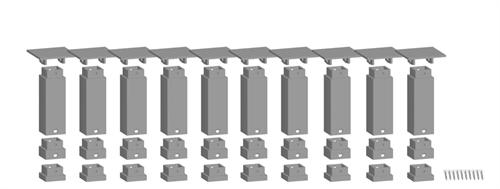 Noch 53940 easy TRACK® Brückenpfeiler-Sortiment Unterteile, H0, TT, N