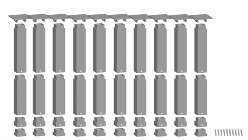 Noch 53942 easy TRACK® Brückenpfeiler-Sortiment Deckschicht, H0, TT, N