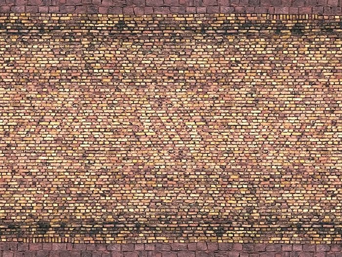 Noch 56605 3D-Karton, Ziegel, gelb-mehrfarbig, 25 x 12,5 cm, H0