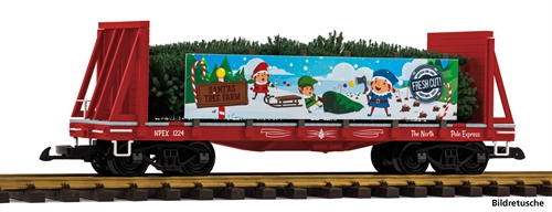 Piko 38980 Niederbordwagen Santa's Tree Farm Transport, Spur G