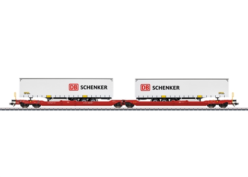 Märklin 47470 Doppeltaschenwagen mit DC Schenker-Anhängern, DB AG, Folge VI