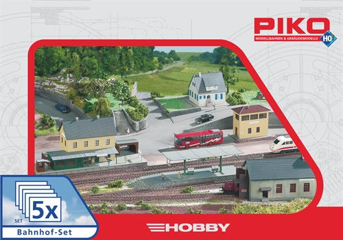 Piko 61923 Bahnhofsset mit fünf Gebäuden, H0