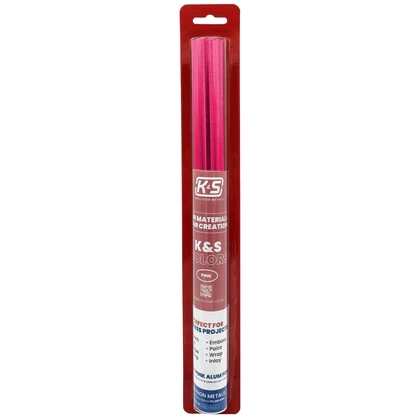K&S Metal 6045 Aluminium-Bastelfolie, rosa, 0,1 x 305 x 610 mm