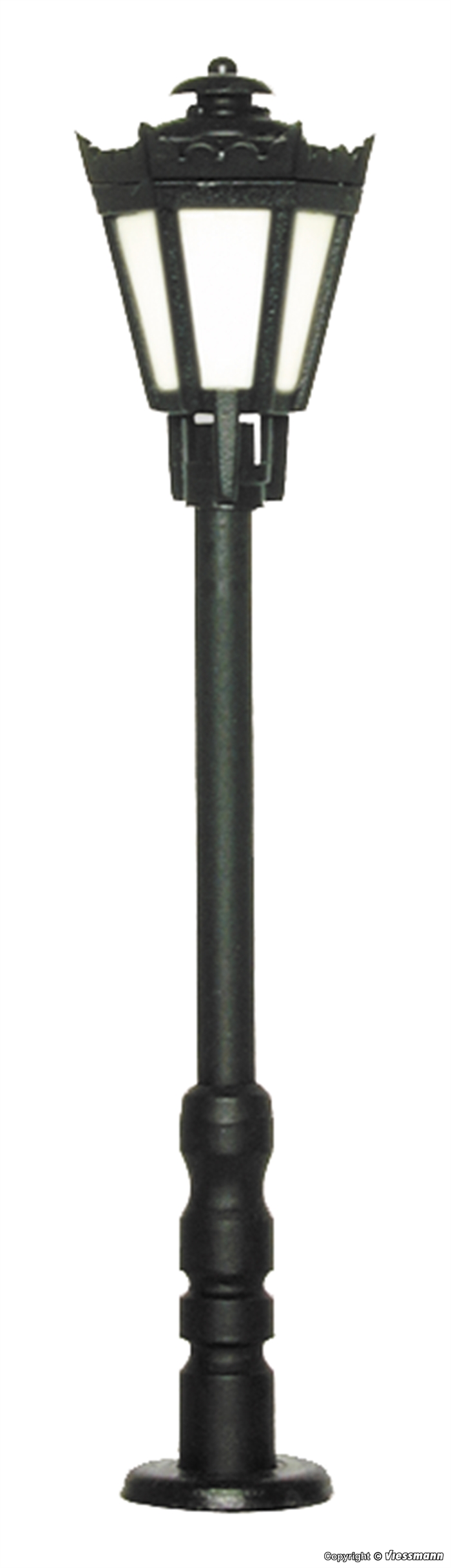 Viessmann 6070 Parklaterne, schwarz, warmweiß, LED. H0