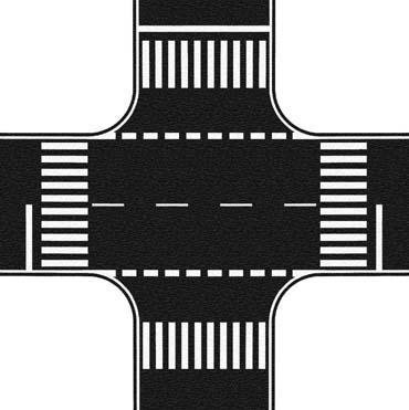 Noch 60712 Straßenfolie, Kreuzung, 220 x 220 mm
