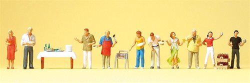 Preiser 10553 Grillparty im Garten, 10 Figuren mit Zubehör, H0