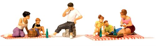 Preiser 10617 Picknick, 6 Figuren mit Zubehör, H0