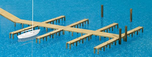 Preiser 17315 Bootsbrücke, Kunststoffbausatz, H0