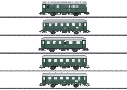 Märklin 43353 Personenwagen-Set, fünfteilig, mit Innenbeleuchtung, DB Ep. III