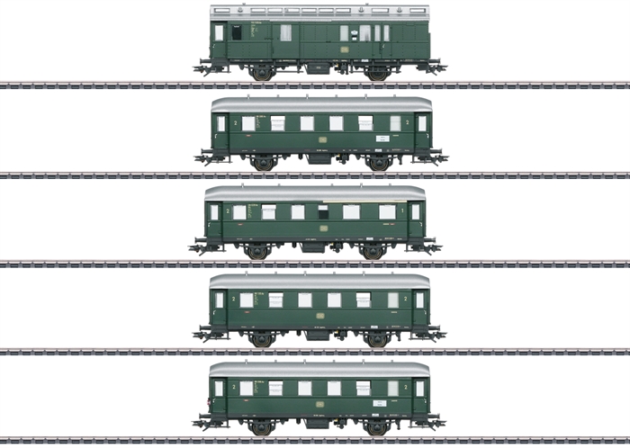 Märklin 43353 Personenwagen-Set, fünfteilig, mit Innenbeleuchtung, DB Ep. III