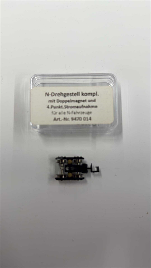 Lux 9470014 Drehgestell mit Doppelmagnet und 4-Punkt-Nebenabtrieb, Spur N