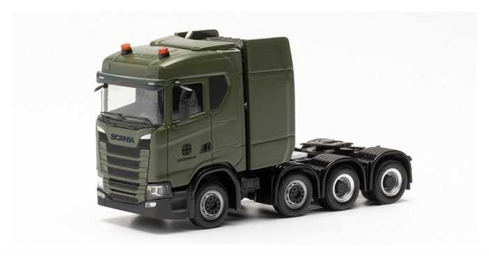 Herpa 746939 Scania CS 20 ND Schwerlastzugmaschine "Bundeswehr" mit gelben Blinkern, H0