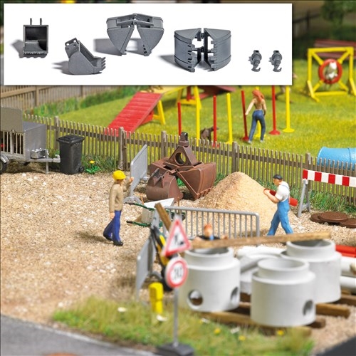 Busch 7799 Mini-Set: Baggerschaufeln, H0