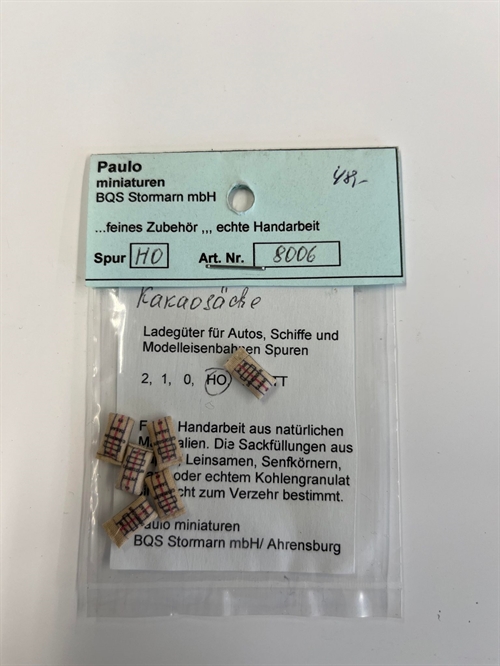 Paulo 8006 Kakaosäcke, 6 Stück, H0