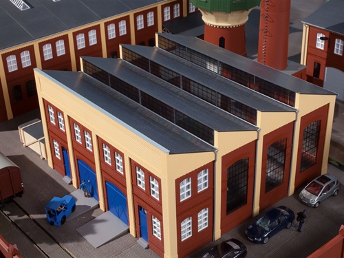 Auhagen 80309 Dachkonstruktion, gelbe Steine, schwarzes Dach