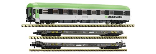 Fleischmann 827112 3-teiliges Waggonset, Rollbahn, RAlpin, Episode VI, Spur N