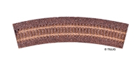 Tillig 86504 Gleisbettung Elite dunkel (braun) - für gebogene Gleise R31/30°
