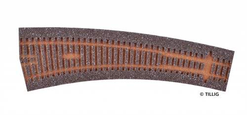 Tillig 86520 Track Bedding Elite Dunkel (Braun) - für nach links gebogene Spitzen 20,7°