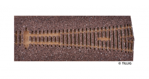 Tillig 86525 Track Bedding Elite Dunkelbraun) - für Y-Punkte 15°